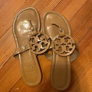 Tory Burch sandals size 6.5 excellent condition brown leather